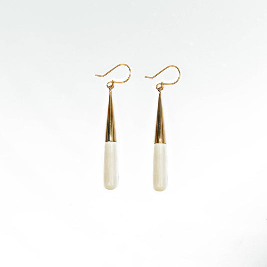 Guru Dangle Teardrop Horn Earrings
