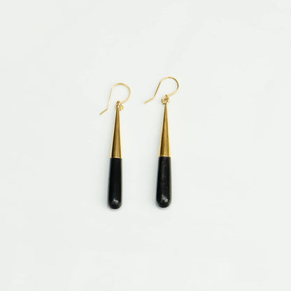 Guru Dangle Teardrop Horn Earrings
