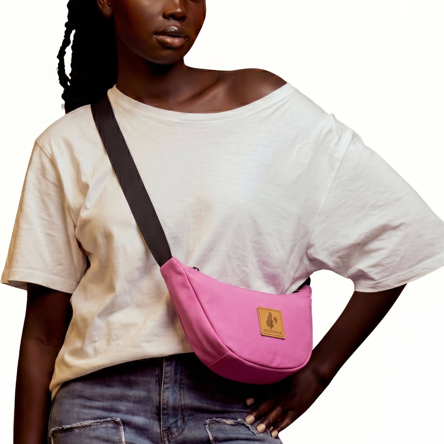 Round Mini Shoulder Bags for Women - Canvas Bag