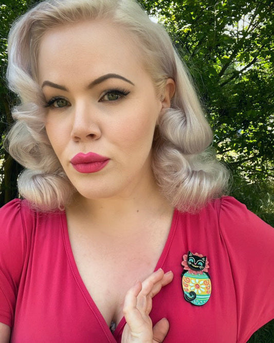 Eggcellent Black Cat Brooch Johanna Parker x Lipstick & Chrome Quirks!