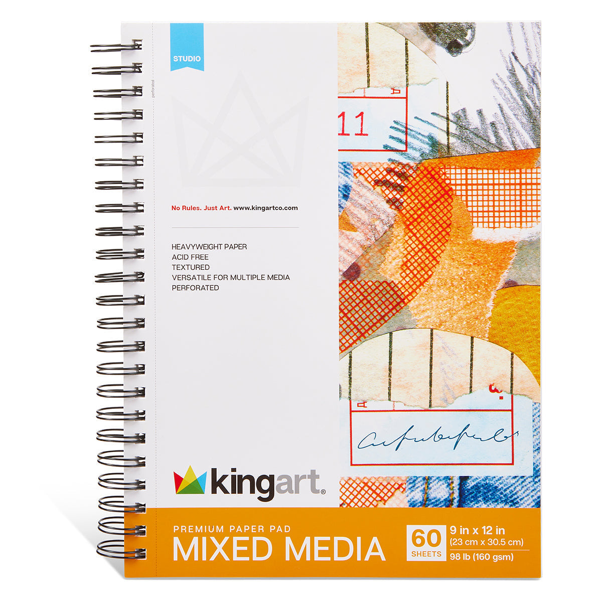 Mixed Media Sketchbook - Side Spiral - 9” x 12” - 60 Sheets