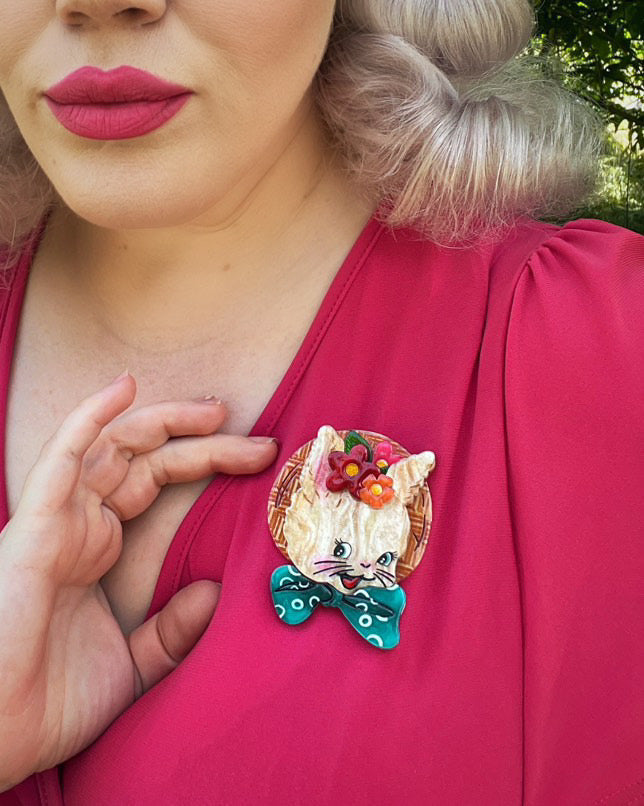 Bunny Bloom Brooch by Lipstick & Chrome Quirks!