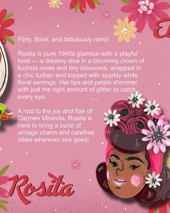 Rosita Brooch by Marla VonDuta x Lipstick & Chrome Quirks!