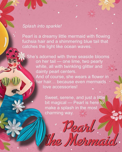 Pearl the Mermaid Brooch by Marla VonDuta x Lipstick & Chrome Quirks!