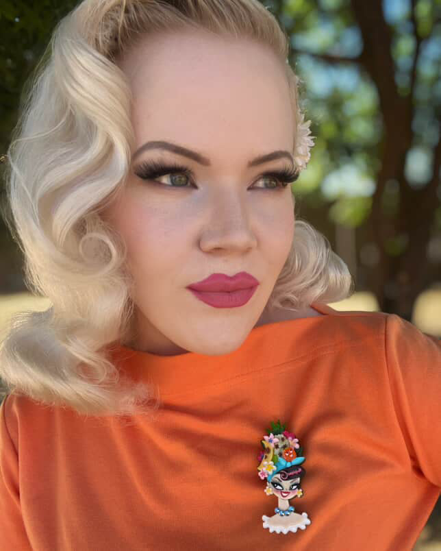 Forbidden Fruits Brooch by Miss Fluff x Lipstick & Chrome Quirks!