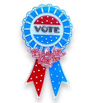Use Your VOTE Brooch by PolyPaige x Lipstick & Chrome Quirks!