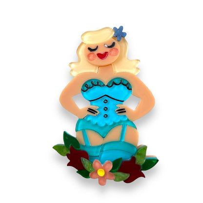 Showstopper Silhouette Brooch by Asia Ellington x Lipstick & Chrome Quirks!