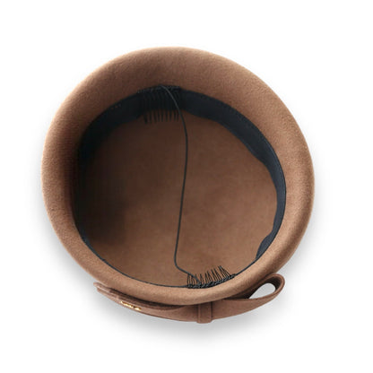 The Head-Turner Structured Beret by Lipstick & Chrome -TAN Quirks!