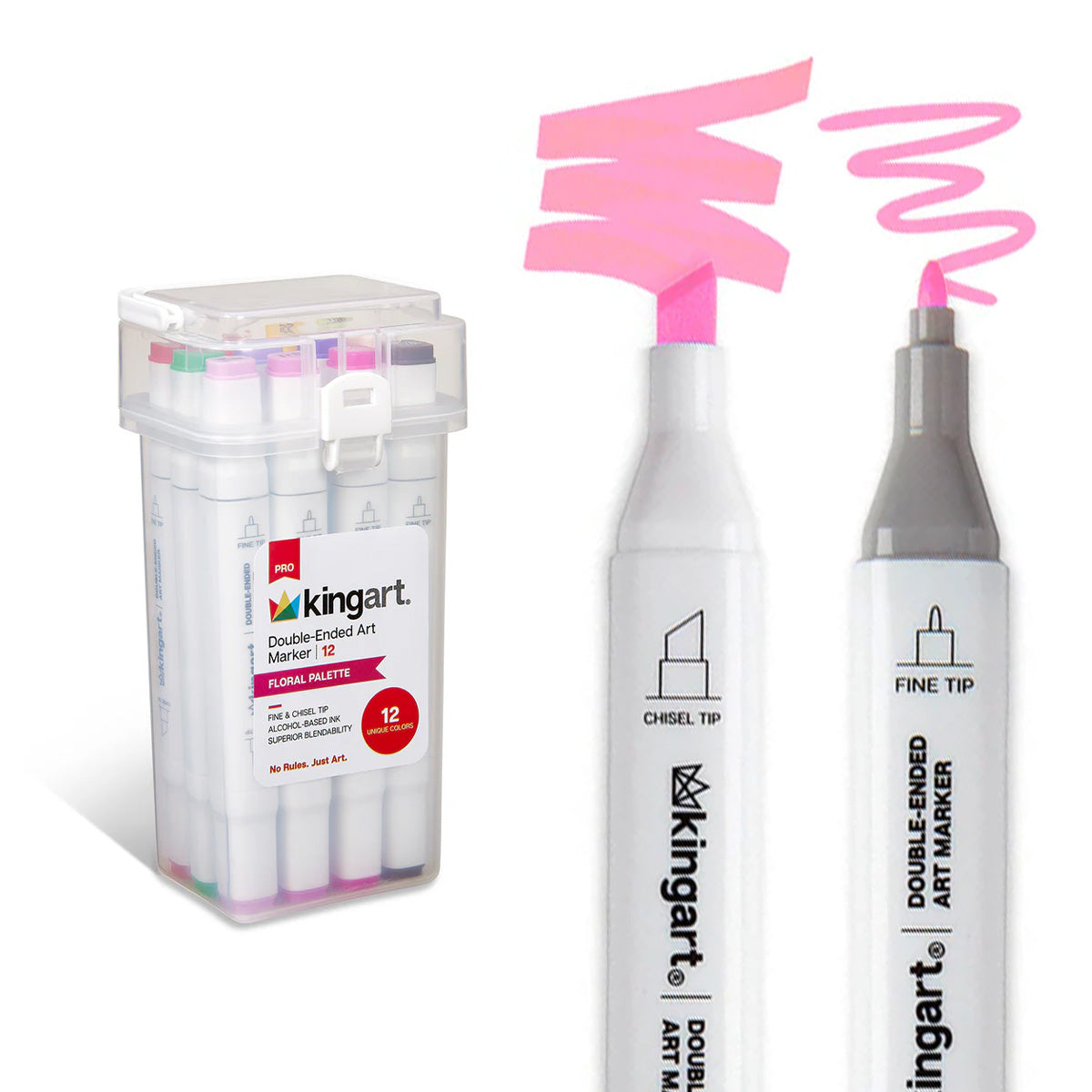 Double-Ended Alcohol Markers - 12 Floral Colors