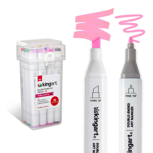 Double-Ended Alcohol Markers - 12 Floral Colors