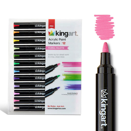 Acrylic Paint Markers - Bullet Tip - 12 Floral Colors - Creative Freedom Collective
