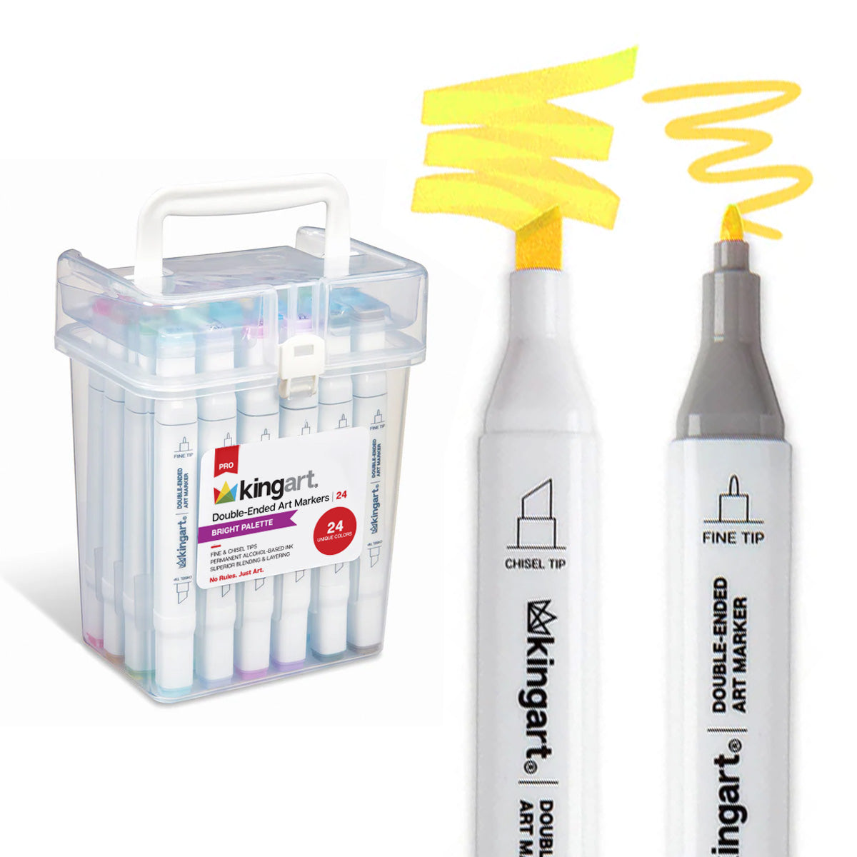 Double-Ended Alcohol Markers - 24 Bright Colors