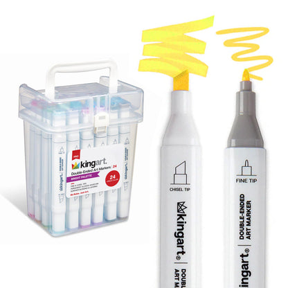 Double-Ended Alcohol Markers - 24 Bright Colors