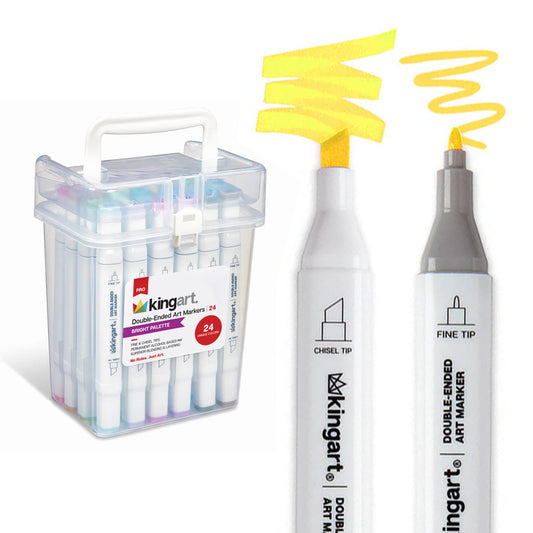 Double-Ended Alcohol Markers - 24 Bright Colors