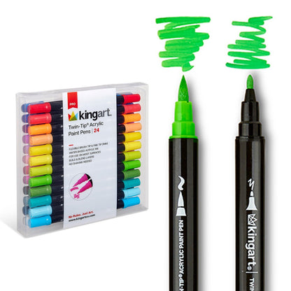 Dual Tip Acrylic Paint Pens - 24 Colors - Creative Freedom Collective