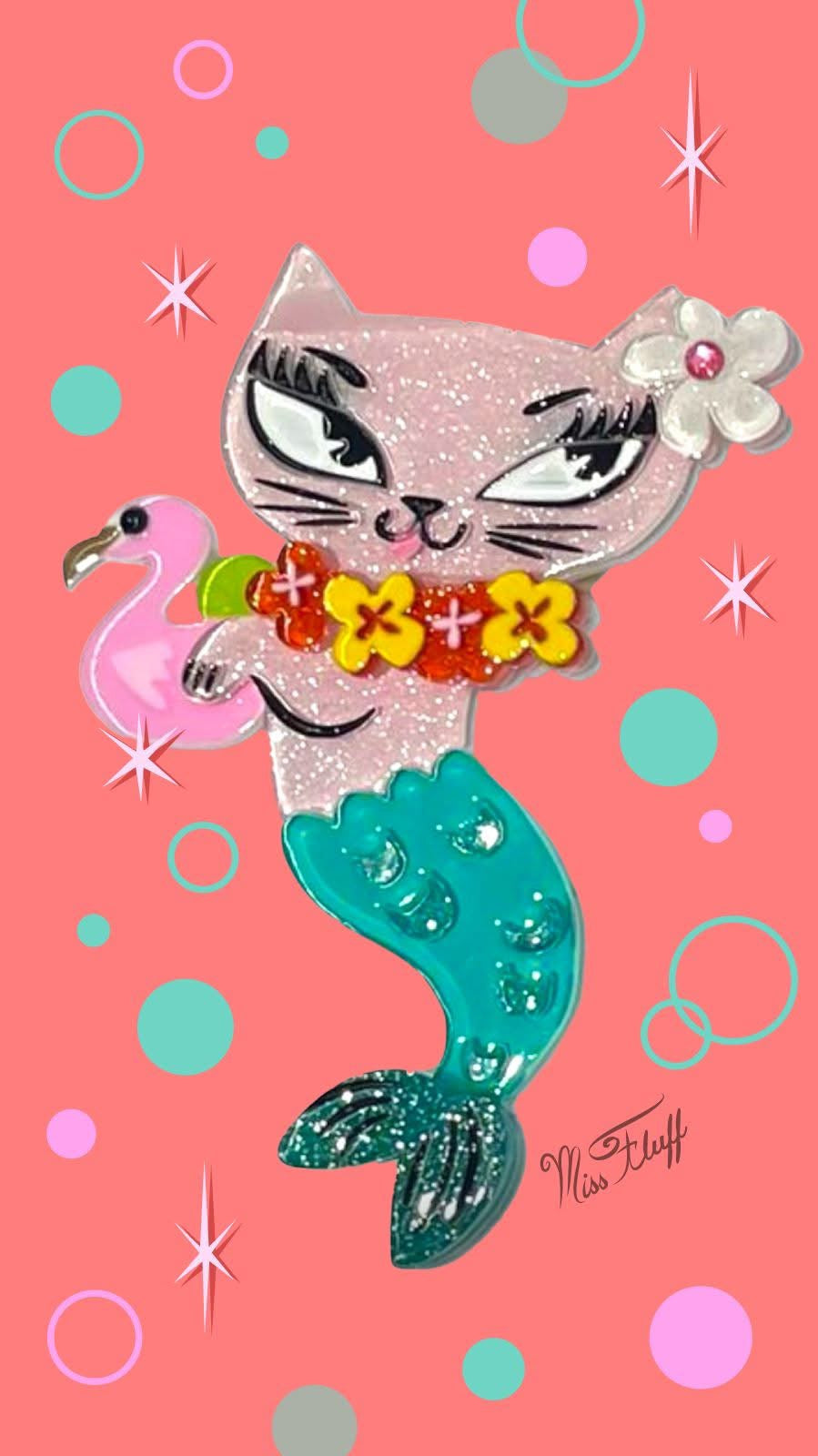 Tiki Merkitty Brooch by Miss Fluff x Lipstick & Chrome Quirks!