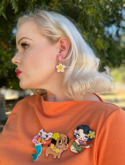 Floral Fantasy Earrings by Miss Fluff x Lipstick & Chrome Quirks!