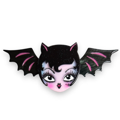 Lily the Vamp Brooch by Miss Fluff x Lipstick & Chrome Quirks!