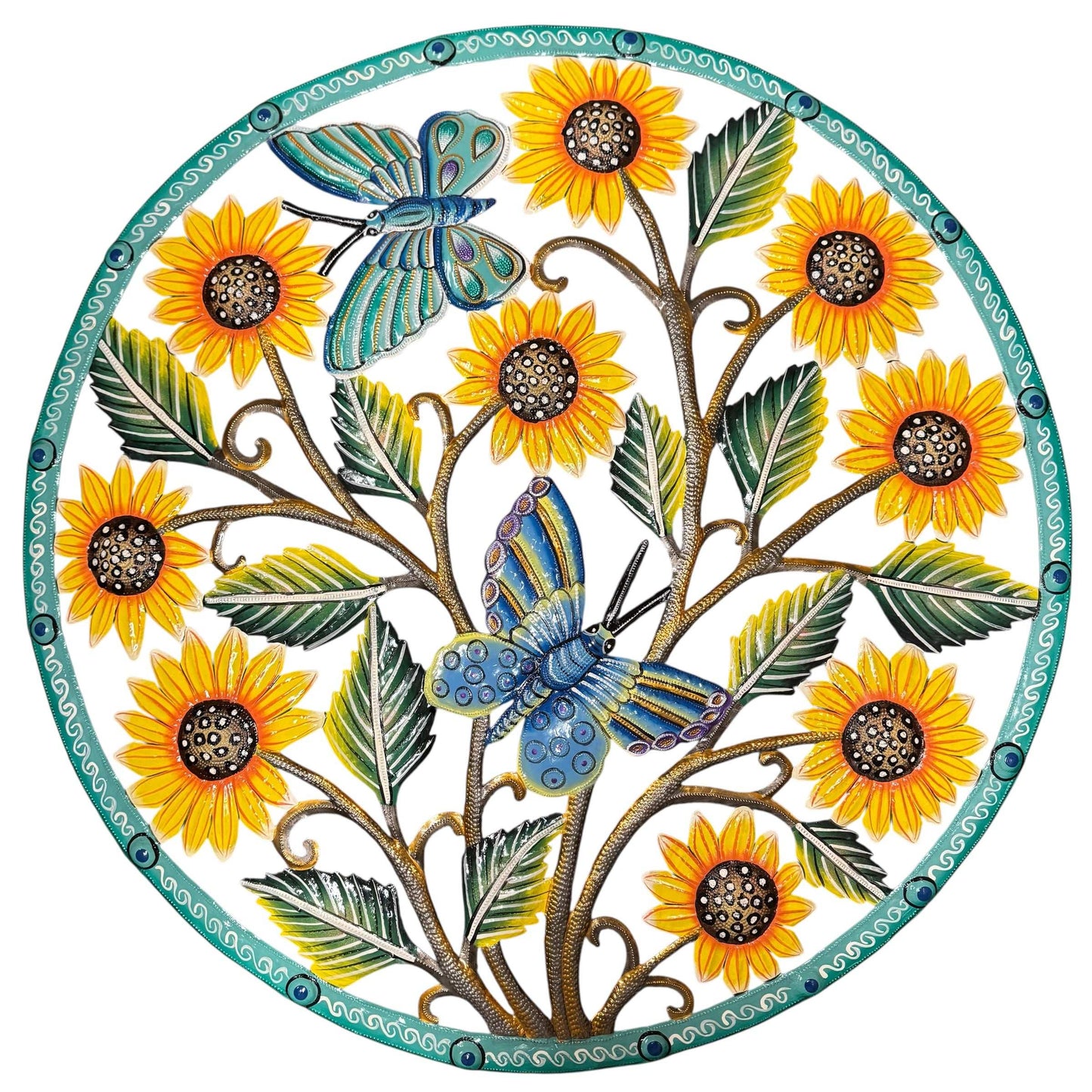 Jumbo Sunflowers and Butterfly