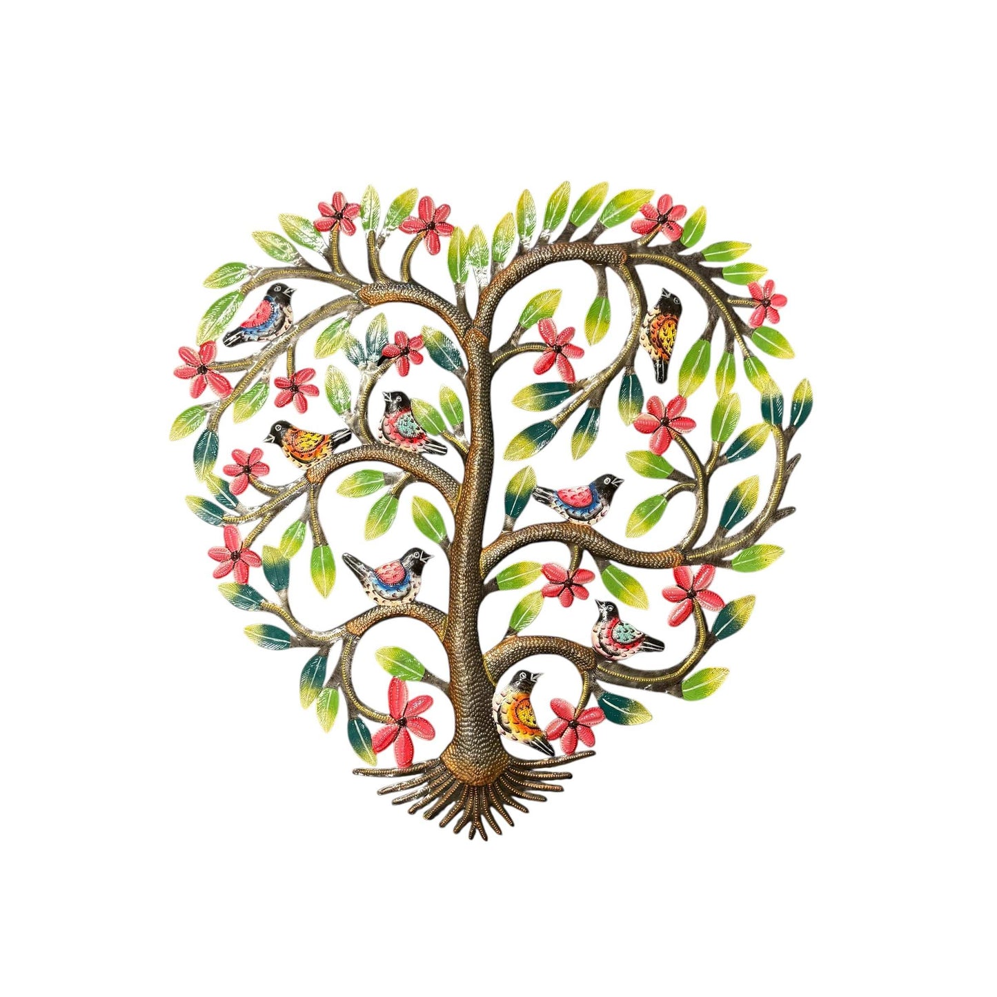 Green Heart with Birds