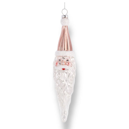 Santa Icicle Blown Glass Ornament PINK Quirks!