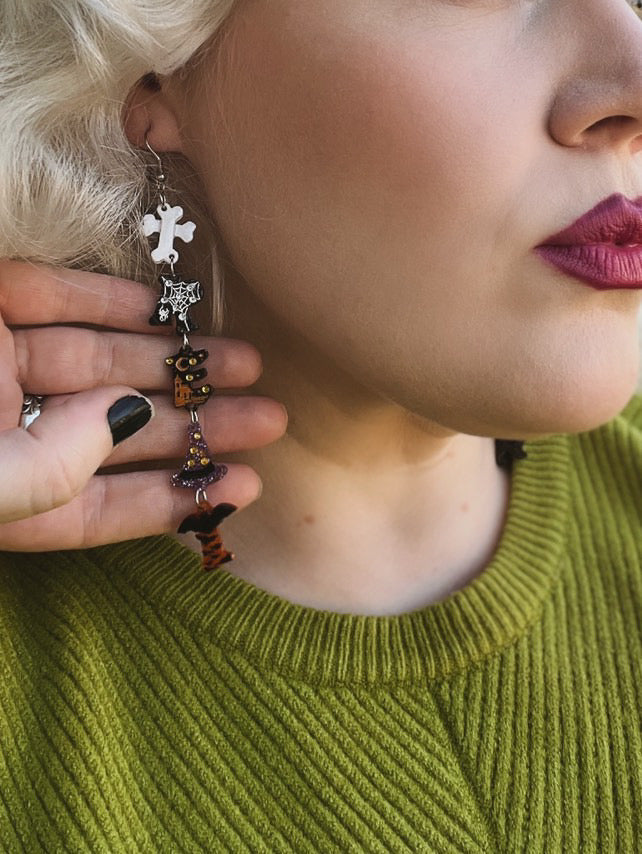 Trick or Treat Earrings by Lipstick & Chrome Quirks!
