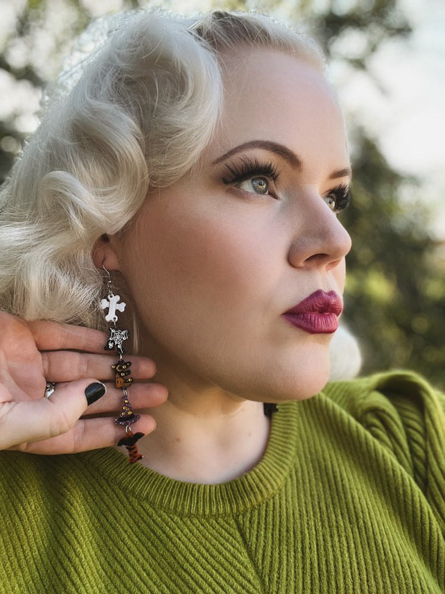 Trick or Treat Earrings by Lipstick & Chrome Quirks!