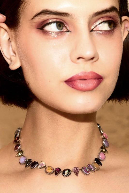 Layering choker in Punk Rocks (Silver)