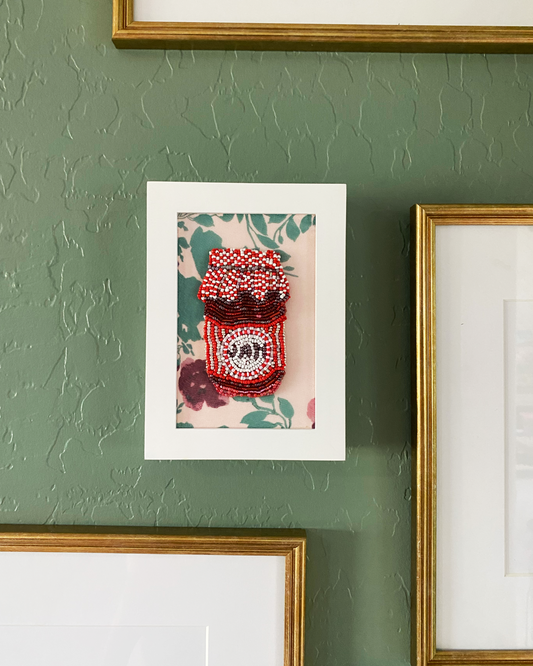 Strawberry Jam Petite Beaded Art Heather Freitas