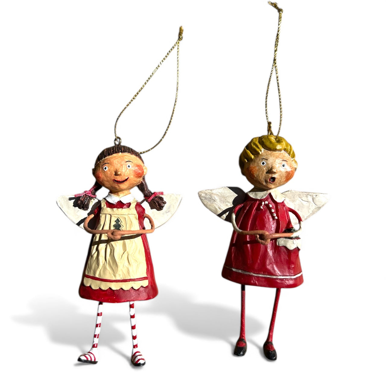 Unboxed Christmas Angels Lori Mitchell Collectible Ornament Set RETIRED & RARE Quirks!