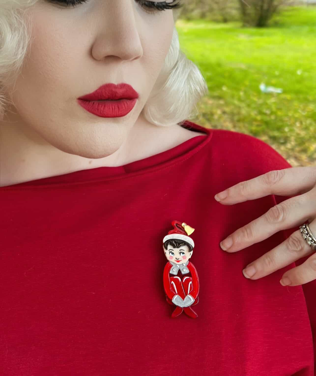 Merry Mischief Brooch by 50's Vintage Dame x Lipstick & Chrome Quirks!