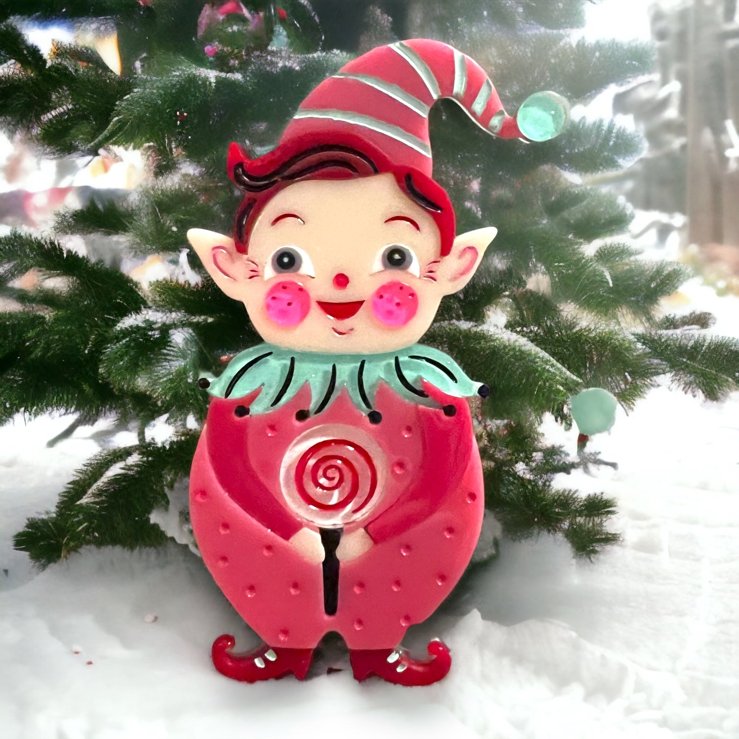 PINK North Pole Apprentice Brooch Johanna Parker x Lipstick & Chrome Quirks!