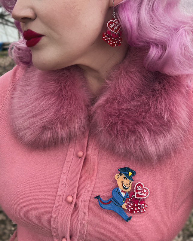 Valentine's Happy Mail Earrings by 50's Vintage Dame x Lipstick & Chrome Quirks!
