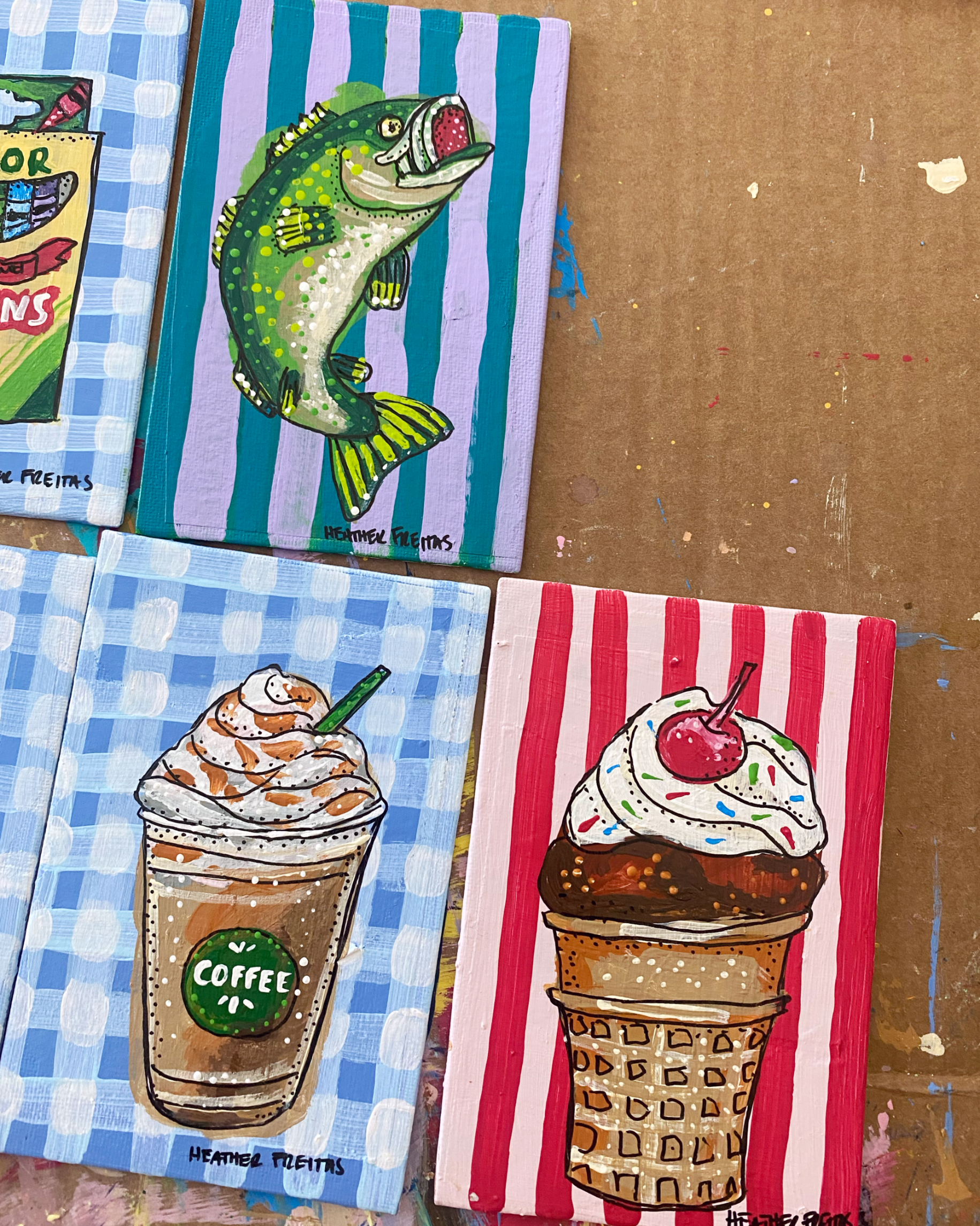 Bass ( Original Painting ) Heather Freitas