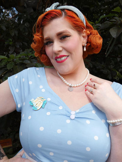 Flirty Footsteps Mini Brooch by Asia Ellington x Lipstick & Chrome Quirks!