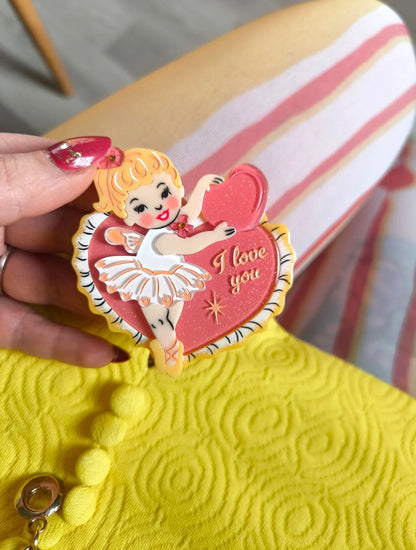 Tweet Heart Brooch by 50's Vintage Dame x Lipstick & Chrome