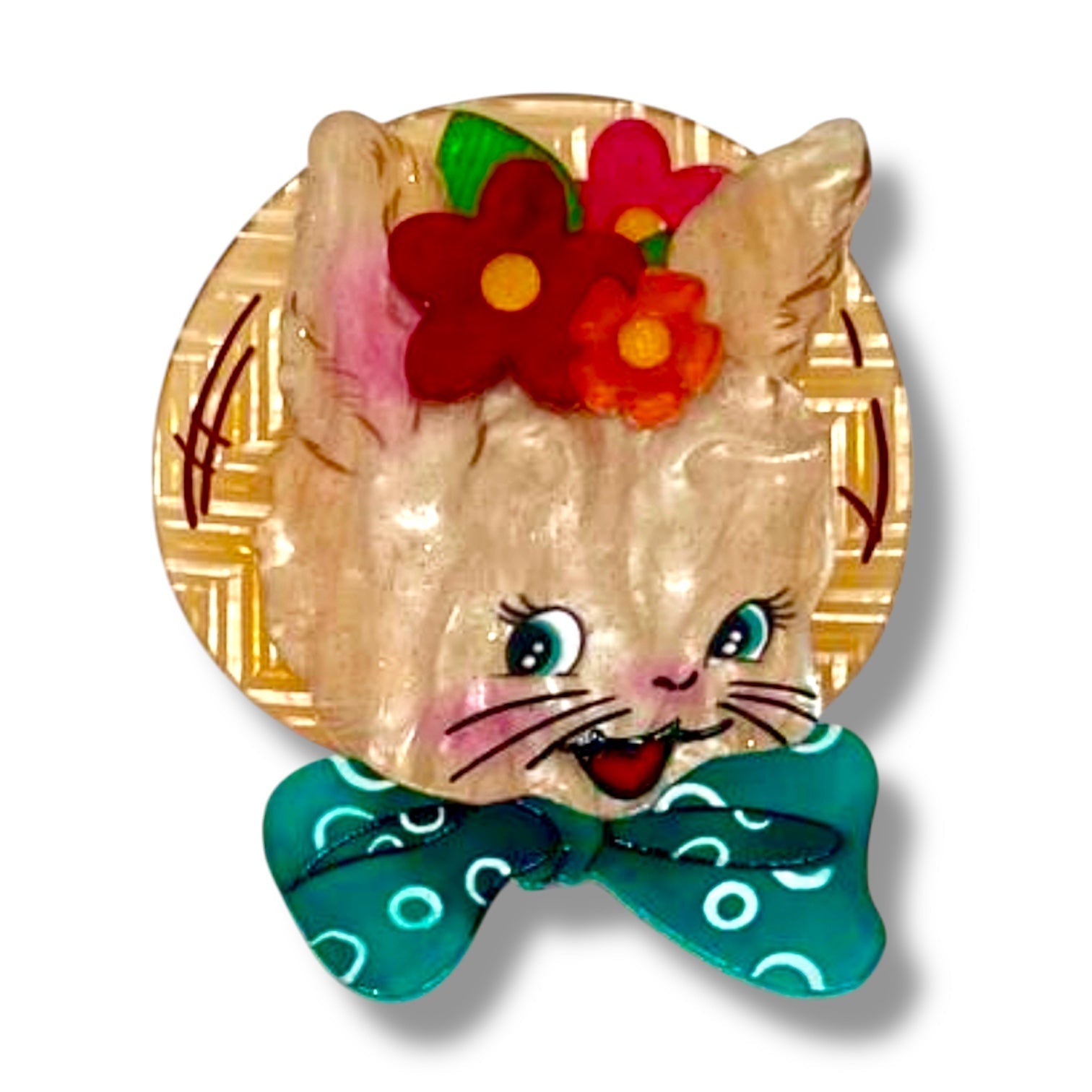 Bunny Bloom Brooch by Lipstick & Chrome Quirks!