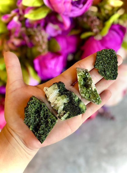 Forest Epidote Specimens from Turkey, Epidote and Quartz, Epidote Clusters