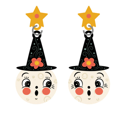 Bloomin' Luna Witch Statement Earrings by Johanna Parker x Lipstick & Chrome