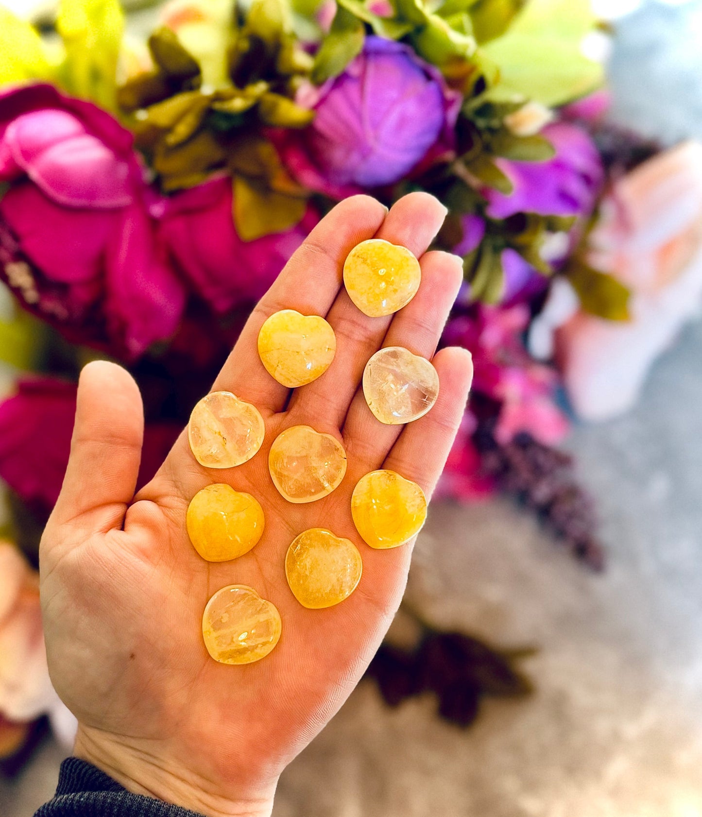 2 cm Crystal Hearts for Valentines Day, You Choose Red Jasper, Fluorite, Carnelian, Rose Quartz, Moss Agate, Yellow