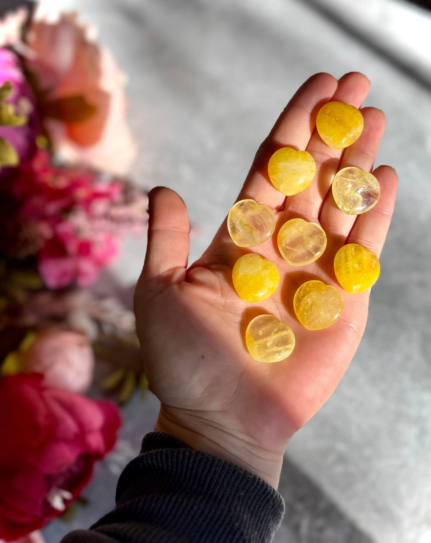 2 cm Crystal Hearts for Valentines Day, You Choose Red Jasper, Fluorite, Carnelian, Rose Quartz, Moss Agate, Yellow