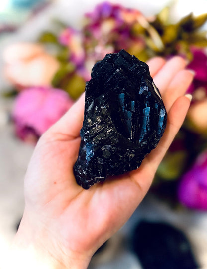 RARE Black Rose Fluorite Specimens, Fluoresce Red or Pink
