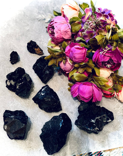 RARE Black Rose Fluorite Specimens, Fluoresce Red or Pink