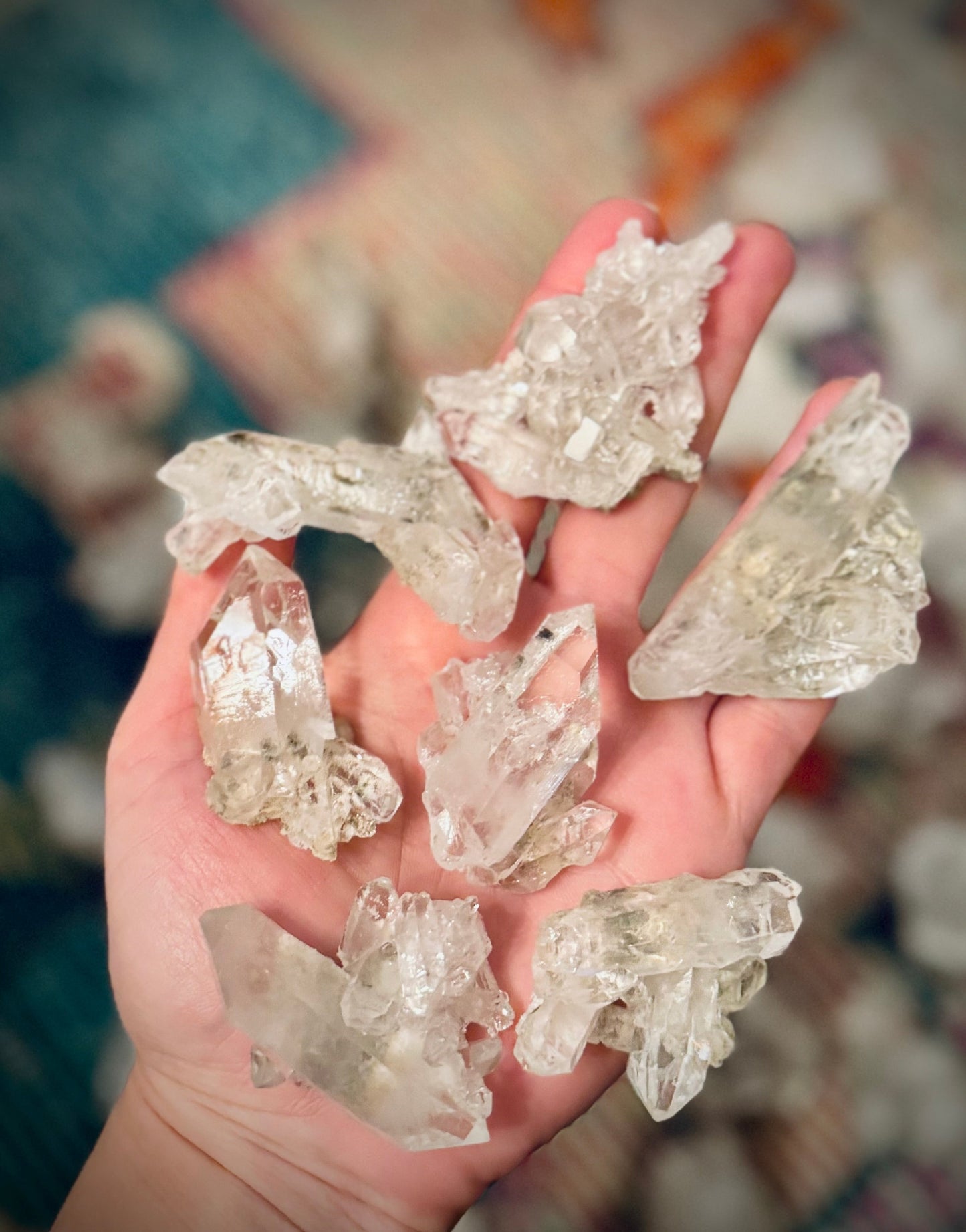 High Quality Quartz Clusters from Brazil, Many with Chlorite Inclusions