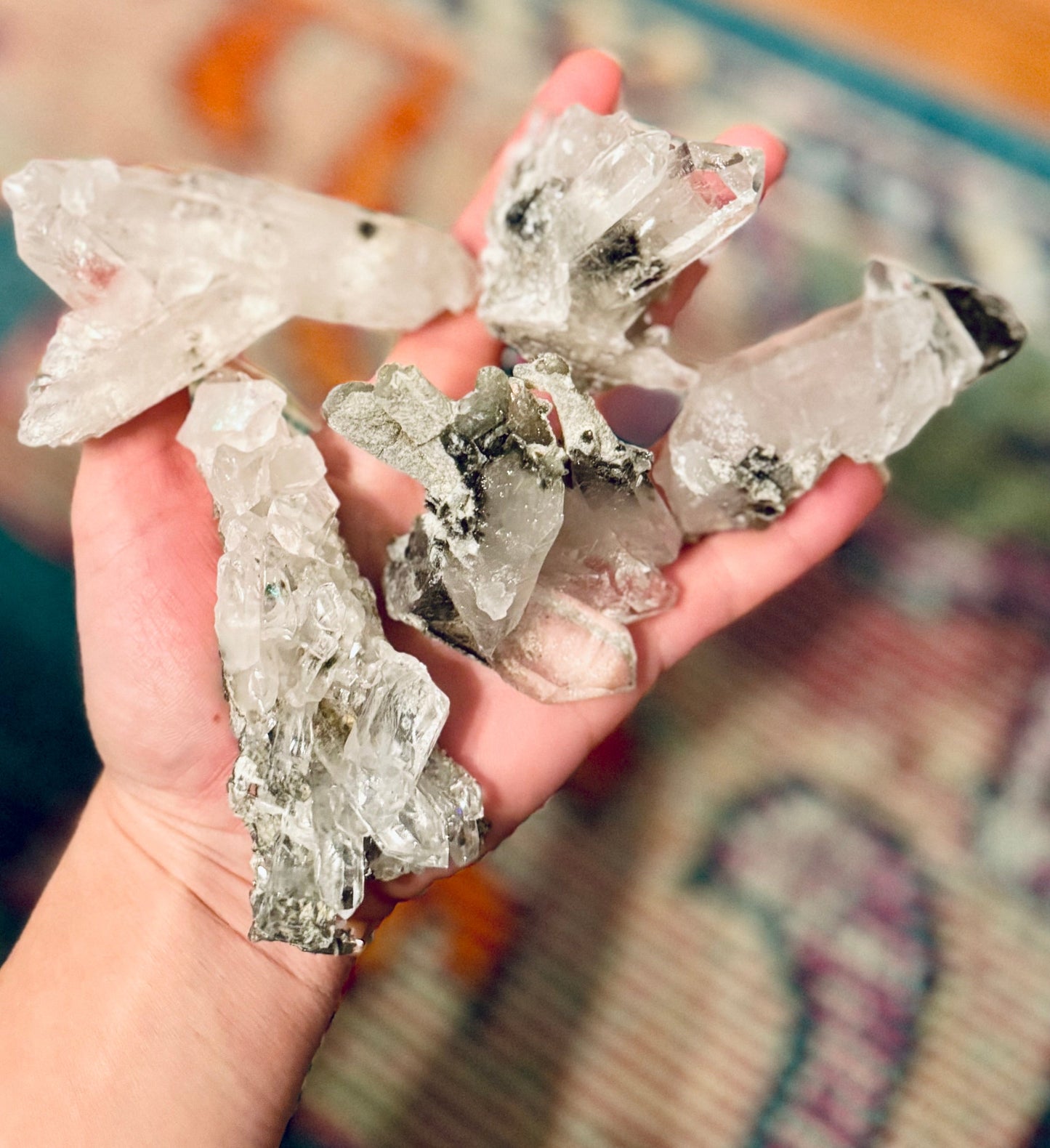 High Quality Quartz Clusters from Brazil, Many with Chlorite Inclusions
