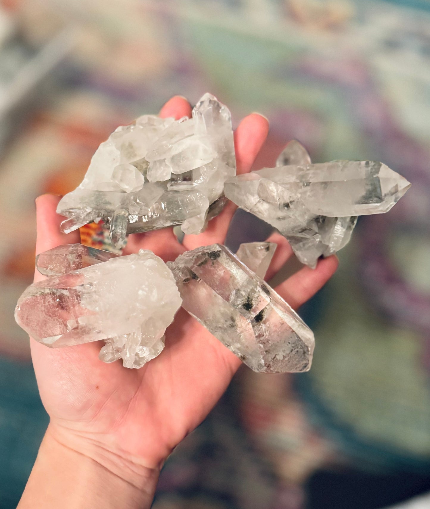 High Quality Quartz Clusters from Brazil, Many with Chlorite Inclusions