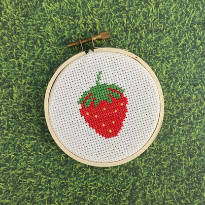 Strawberry Counted Cross Stitch DIY Kit
