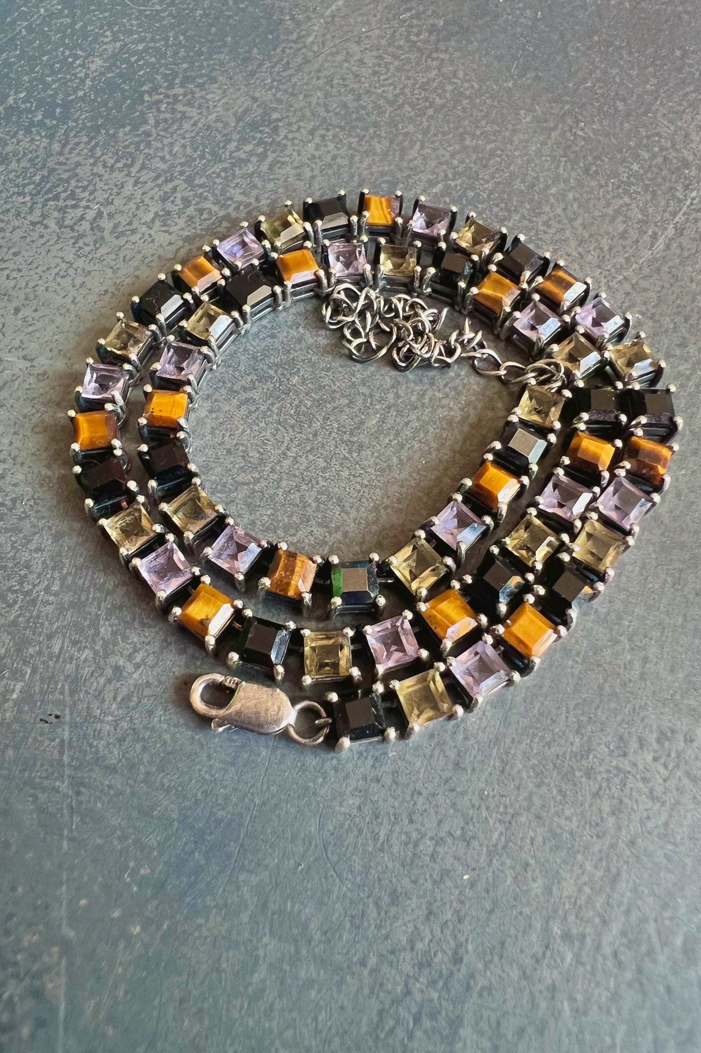 Tennis Necklace in Punk Rocks (Silver) SHIPS IN APRIL