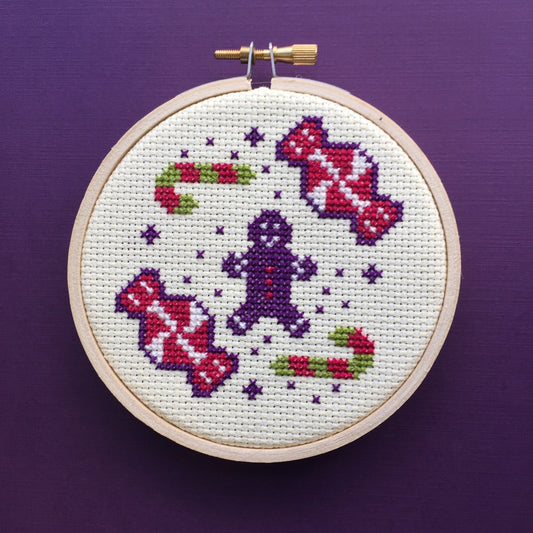 Sugar and Spice Holiday Christmas Counted Cross Stitch DIY Kit Beginner