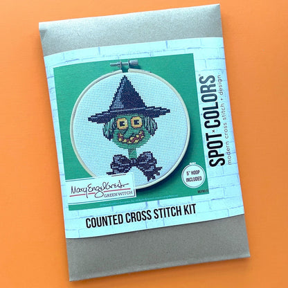 Green Witch by Mary Engelbreit Counted Cross Stitch DIY KIT